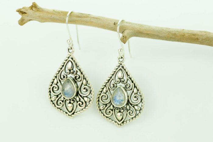 Boucles d'oreilles argent 925 Pierre de lune